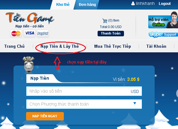 Mua thẻ điện thoại ở nước ngoài, hãy chọn tiengame.com Mua thẻ điện thoại ở nước ngoài, hãy chọn tiengame.com