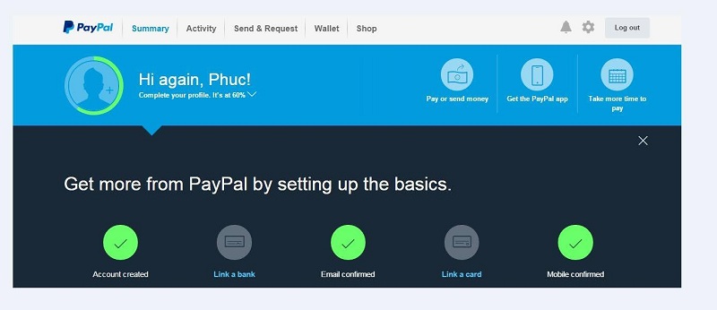 Hướng dẫn cách xác nhận thông tin và Verified tài khoản Paypal