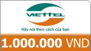Nạp card Viettel 1 triệu siêu ưu đãi Nạp card Viettel 1 triệu siêu ưu đãi