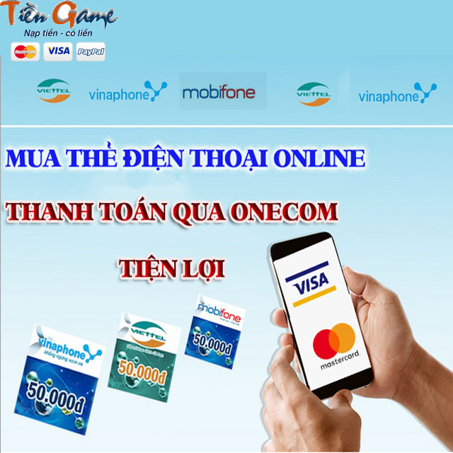 Mua thẻ điện thoại online bằng onecom