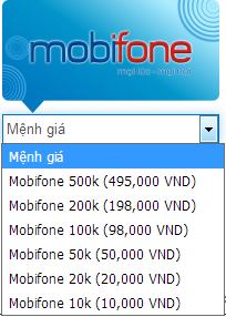 Mua card mobifone Việt Nam thanh toán trực tuyến